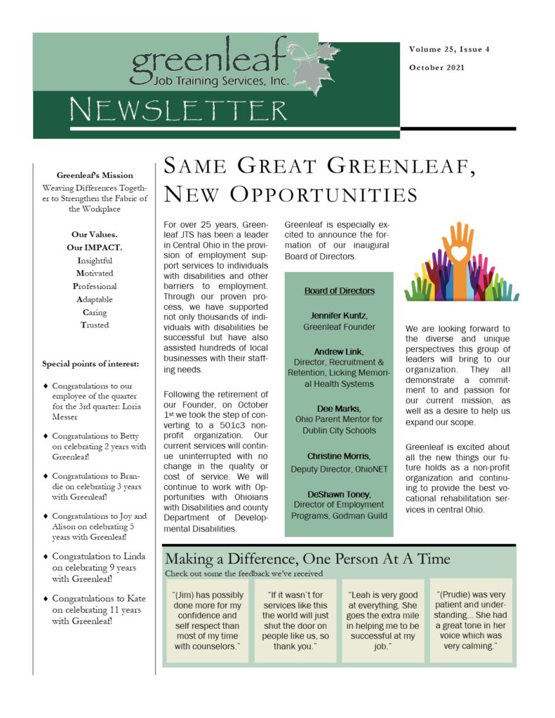 10-2021 Newsletter
